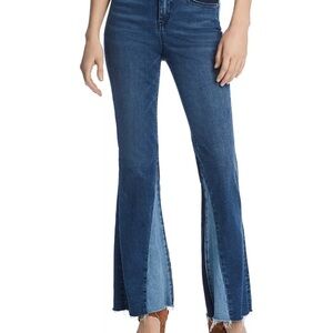 Blank NYC Flared Patchwork Denim Jeans in Mix and Match-Women Size 29